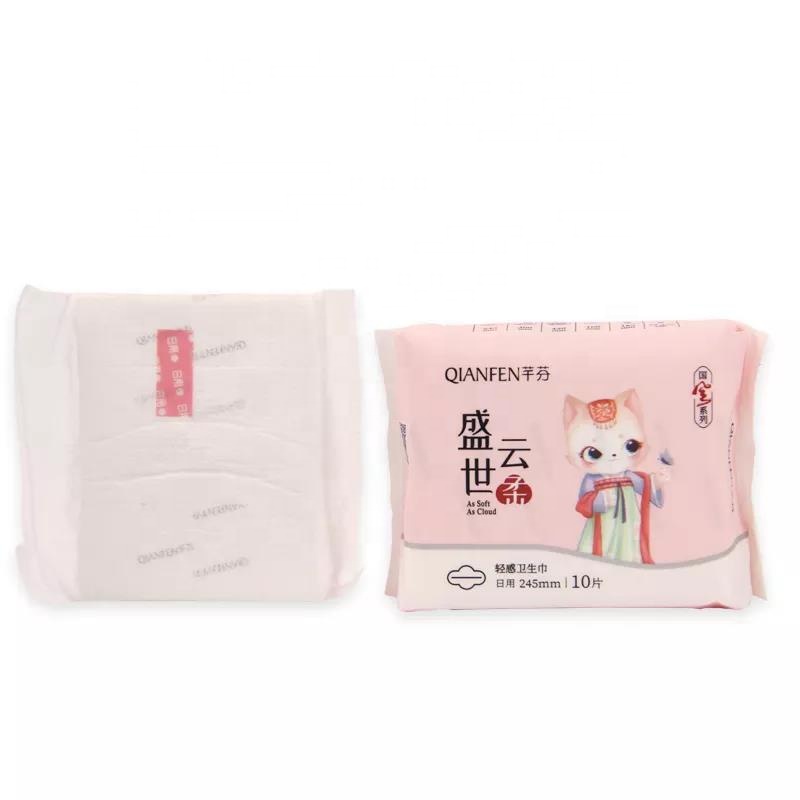 사용자 정의 OEM ODM 면 통기성 부드러운 음이온 레이디 여성 생리대 패드 도매
